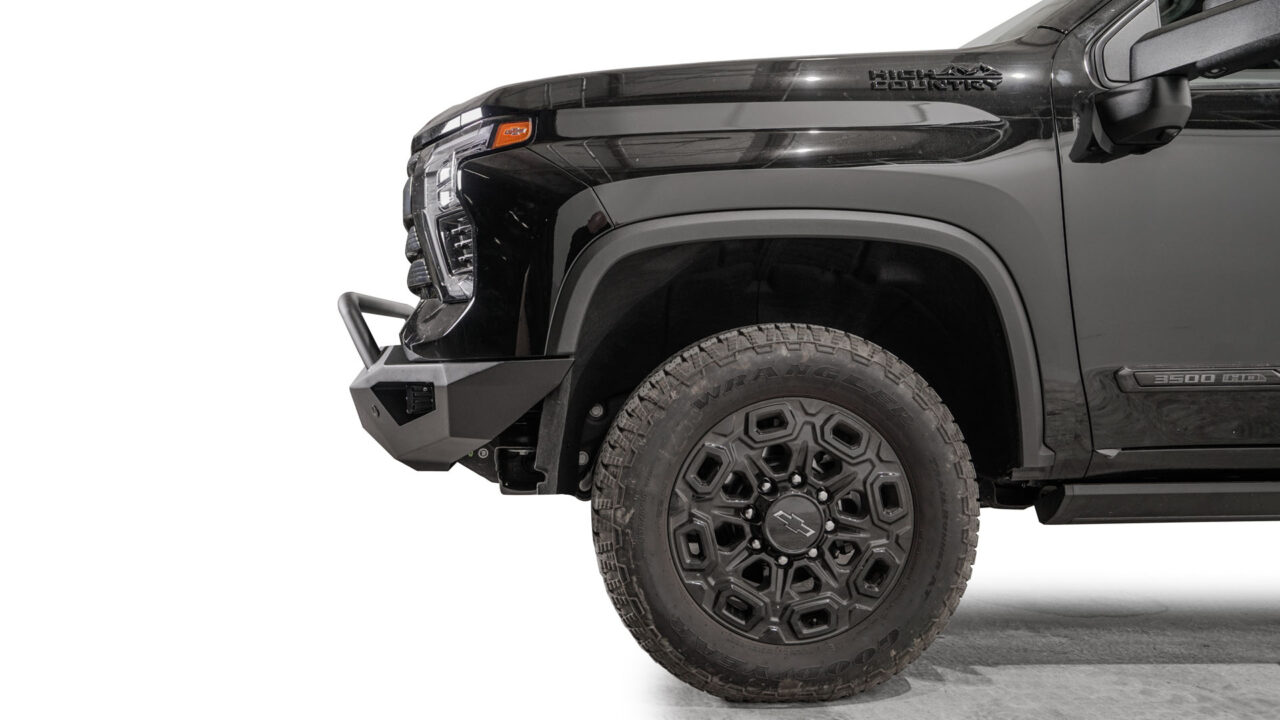 us steel front bumper with 20 inch light bar center mount sensor compatible add cube lights sleek fit and style