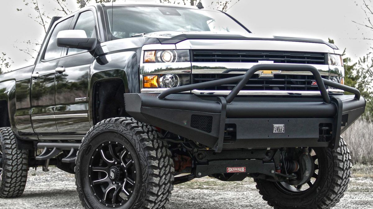 Black Steel Elite Front Bumper | Fab Fours