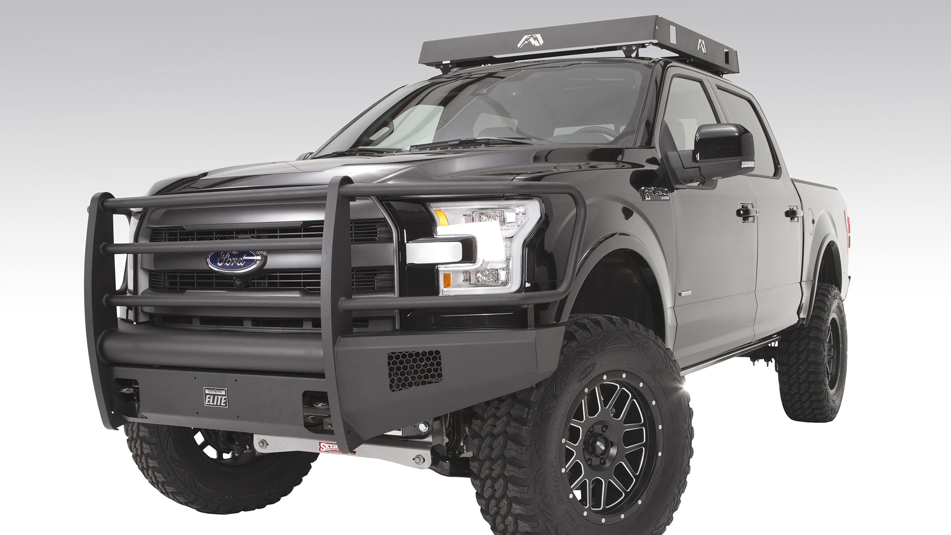 Black Steel Elite Front Bumper | Fab Fours