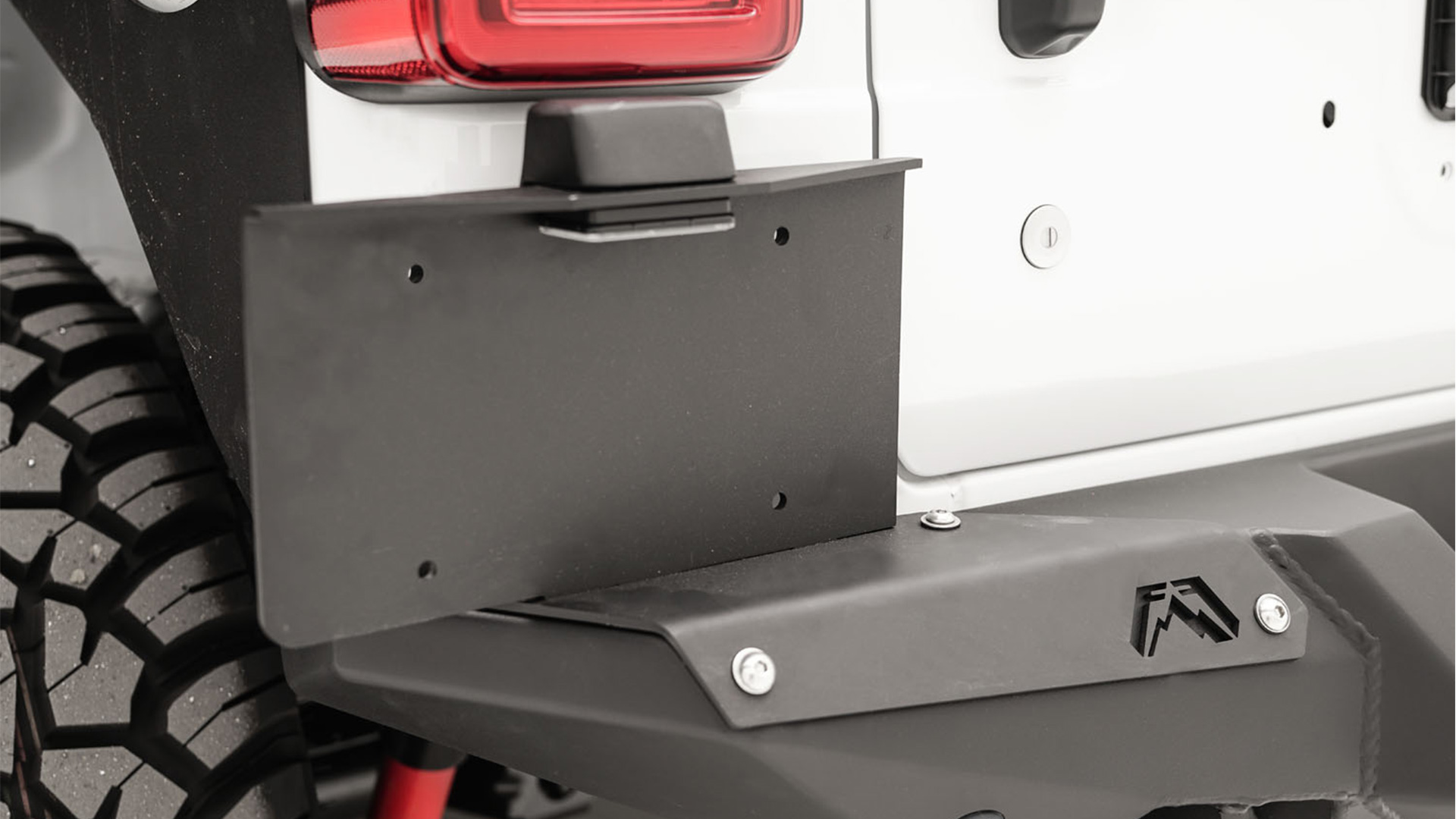 Rear License Plate Tag Mount Bracket Frame Holder W/ Light For Jeep Wrangler JK 