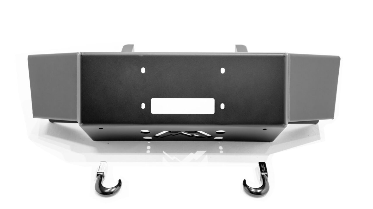 US steel construction front winch mount bumper without guard option includes tow hooks hold 16.5 winch